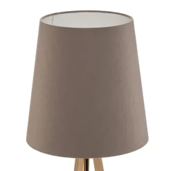Quitani Gulvlamper|Gulvlamper > trebenet gulvlampe Jata, træ, filt, grå