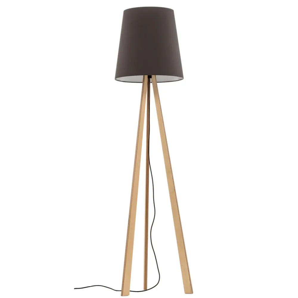Quitani Gulvlamper|Gulvlamper > trebenet gulvlampe Jata, træ, chintz grafit