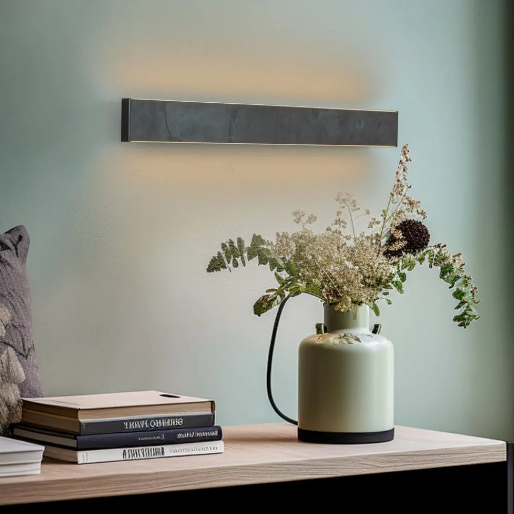 Væglamper ^ Quitani Zino LED-væglampe, 20W, skifer grå
