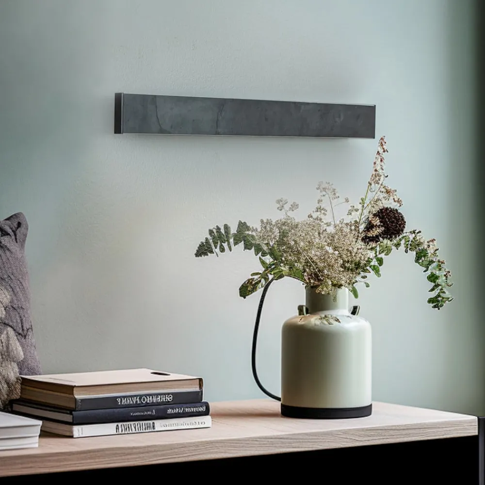 Væglamper ^ Quitani Zino LED-væglampe, 20W, skifer grå