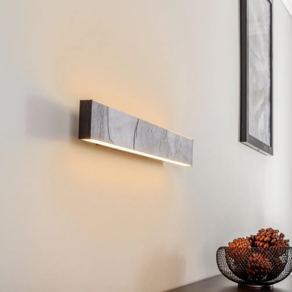 Væglamper ^ Quitani Zino LED-væglampe, 20W, skifer grå