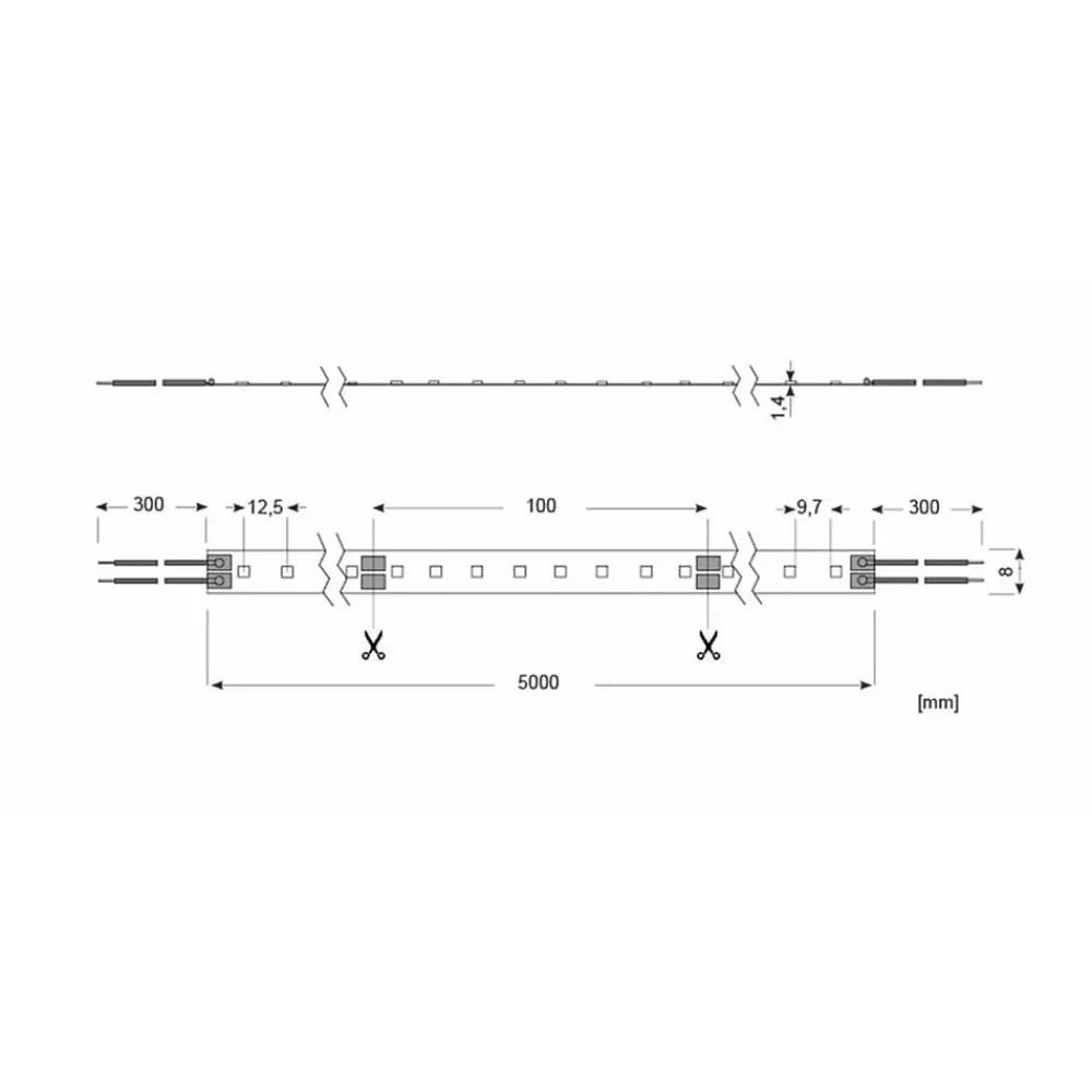 Radium Led Strips > Essence 1000 LED-strip, 5 m, 40W, 2.700K