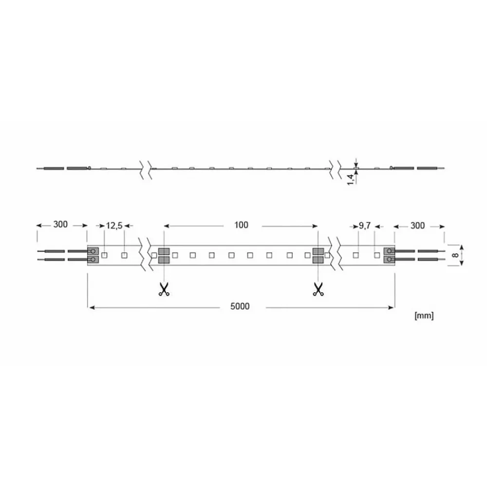Led Strips ^ Radium Essence 1000 LED-strip, 5 m, 40W, 3.000K