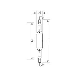 Radium Metal-Damppærer > Halogen-metaldamppære K12s 2150W HRI-TS N/L klar