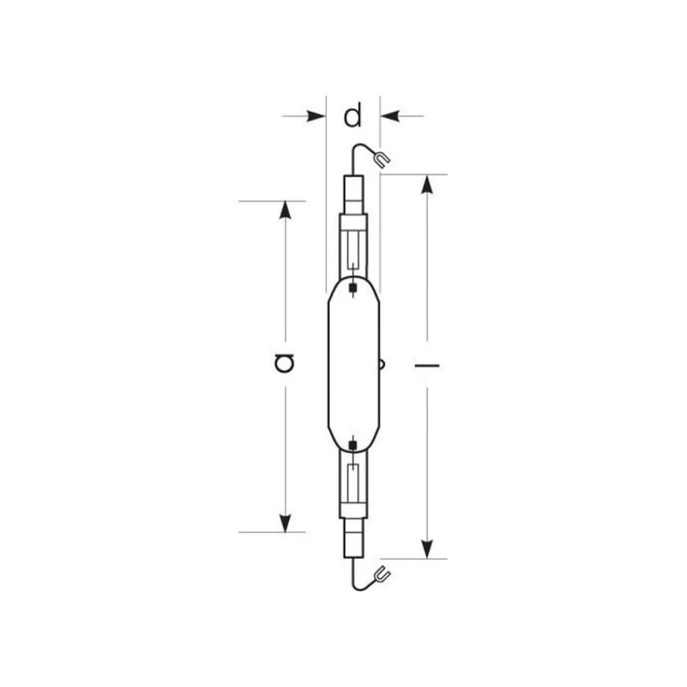 Radium Metal-Damppærer > Halogen-metaldamppære K12s 2150W HRI-TS N/L klar