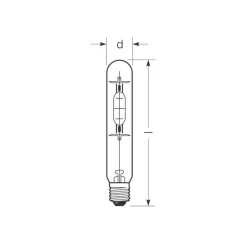 Radium Metal-Damppærer > Halogen-metaldamppære E40 270W HRI-T B klar
