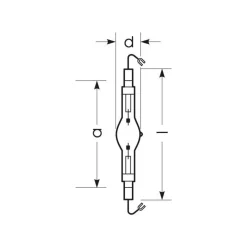 Radium Metal-Damppærer > Halogen-metaldamppære K12s 2060W HRI-TS D/S/HF