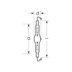 Radium Metal-Damppærer > Halogen-metaldamppære K12s 2080W HRI-TS D/S/ECG