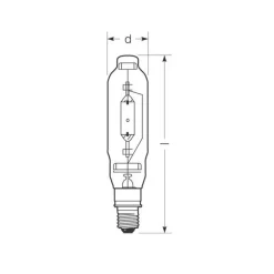 Radium Metal-Damppærer > Halogen-metaldamppære E40 1000W HRI-T D klar