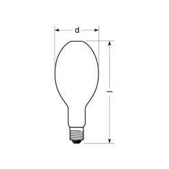 Radium Metal-Damppærer > Halogen-metaldamppære E40 1000W HRI-E NSC/F, opal