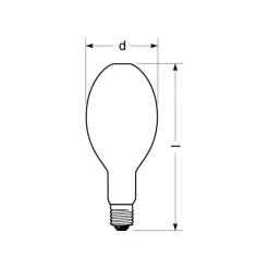 Metal-Damppærer ^ Radium Halogen-metaldamppære E40 444 W HRI-E NSC/S/F opal