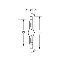 Metal-Damppærer ^ Radium Halogen-metaldamppære K12s 1000W HRI-TS D/S/PRO