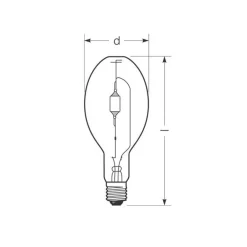 Metal-Damppærer ^ Radium Halogen-metaldamppære E40 444 W HRI-E NSC/S/F