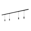Skinnesystem ^ Briloner RAIL 230 V skinnesystem, sort, 4 LED-pendler, længde 1,5 m