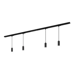 Skinnesystem ^ Briloner RAIL 230 V skinnesystem, sort, 4 LED-pendler, længde 1,5 m