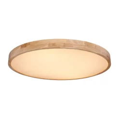 Globo Loftlamper|Loftlamper > Rainer LED-loftlampe, Ø 80 cm, træ-effekt, metal, CCT