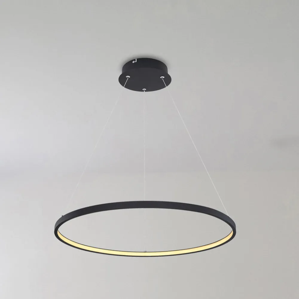 Globo Pendellamper > Ralph LED-hængelampe, 1 lyskilde, sort, Ø 60cm