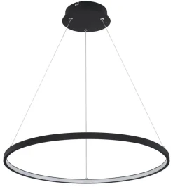 Globo Pendellamper > Ralph LED-hængelampe, 1 lyskilde, sort, Ø 60cm