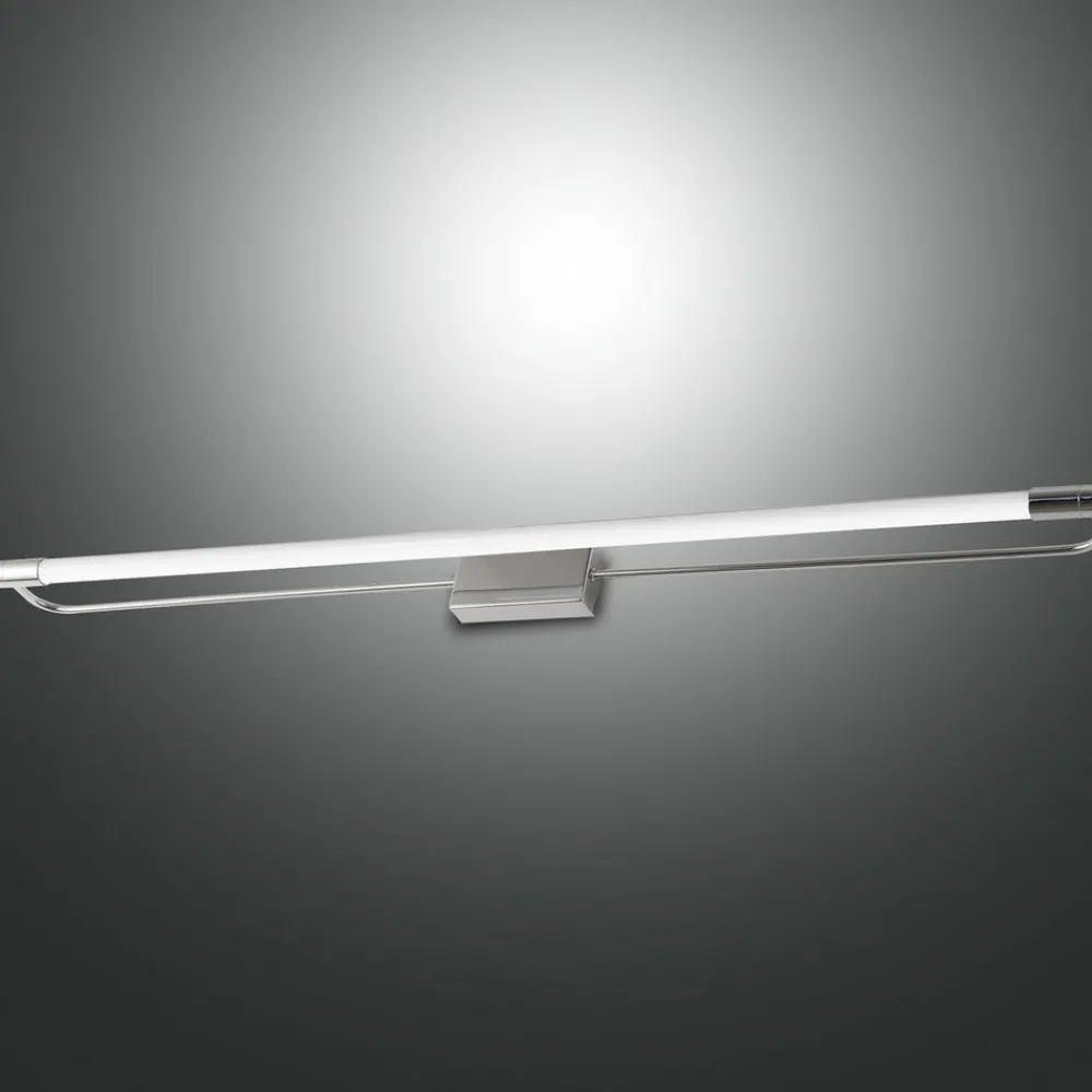 Væg- Og Spejllamper ^ Fabas Luce Rapallo LED-væglampe, krom, IP44, 80 cm