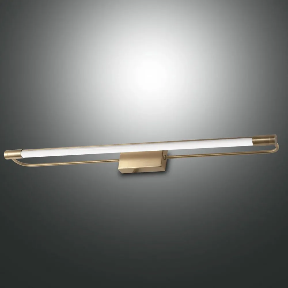 Fabas Luce Gang|Væg- Og Spejllamper > Rapallo LED-væglampe, messing, IP44, 80 cm