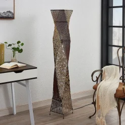 Lindby Gulvlamper|Gulvlamper > Rattan gulvlampe Kassia til hyggebelysning