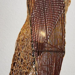 Lindby Gulvlamper|Gulvlamper > Rattan gulvlampe Kassia til hyggebelysning
