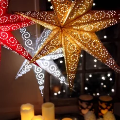 STAR TRADING Dekorationsbelysning|Julepynt > Rød papirstjerne