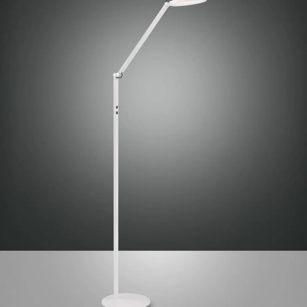 Arbejdsrum/Kontor|Gulvlamper ^ Fabas Luce Regina LED-gulvlampe, 1 lyskilde, hvid