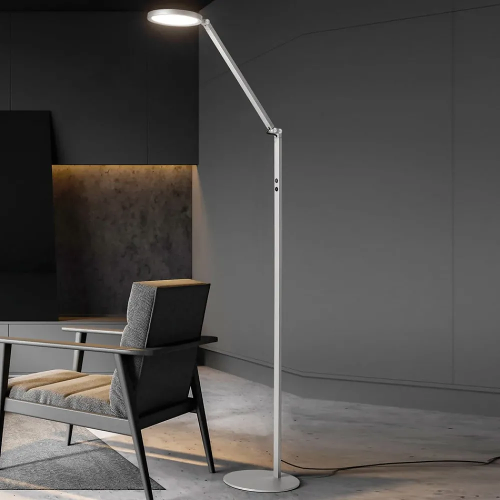 Fabas Luce Arbejdsrum/Kontor|Gulvlamper > Regina LED-gulvlampe, 1 lyskilde, aluminium