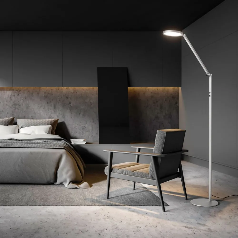 Fabas Luce Arbejdsrum/Kontor|Gulvlamper > Regina LED-gulvlampe, 1 lyskilde, aluminium