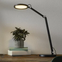 Fabas Luce Arbejdsrum/Kontor|Bordlamper > Regina LED-skrivebordslampe med dæmper, sort