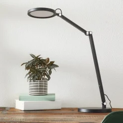 Fabas Luce Arbejdsrum/Kontor|Bordlamper > Regina LED-skrivebordslampe med dæmper, sort