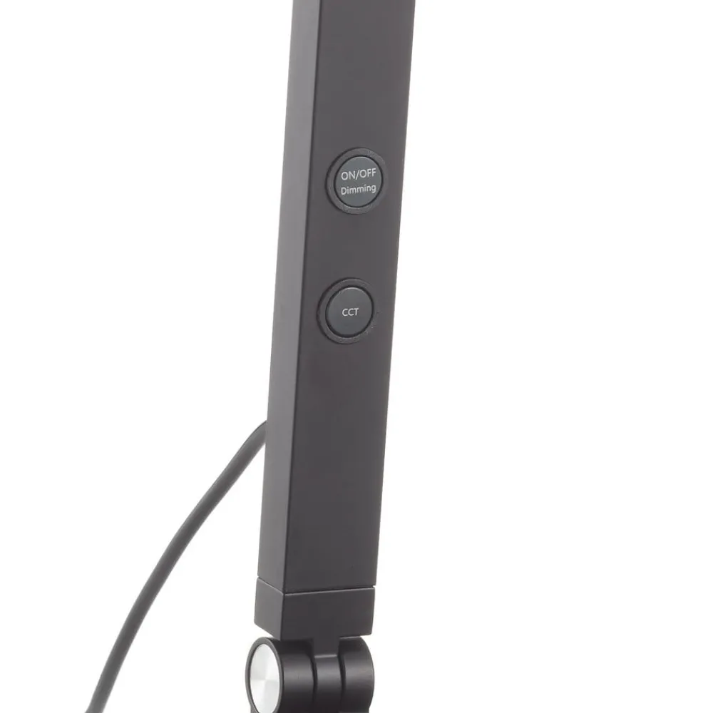 Fabas Luce Arbejdsrum/Kontor|Bordlamper > Regina LED-skrivebordslampe med dæmper, sort
