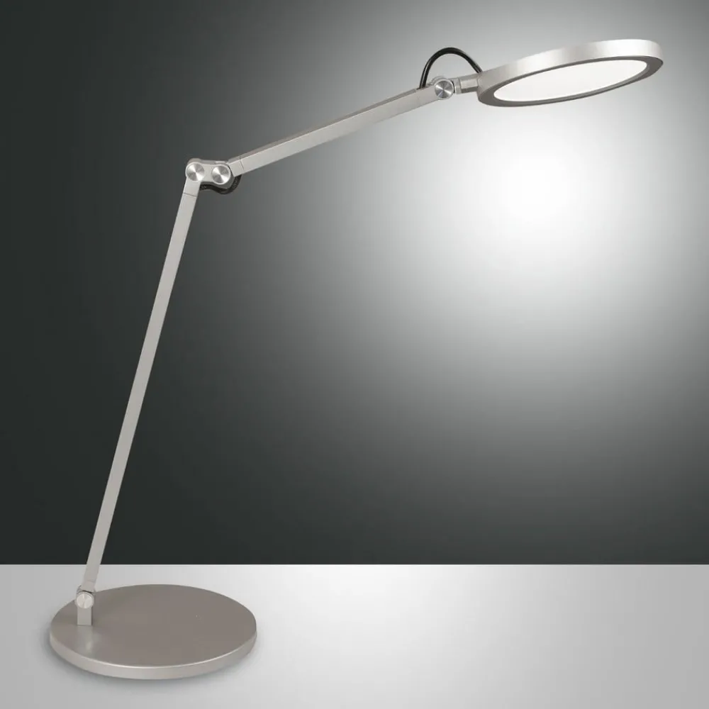 Arbejdsrum/Kontor|Bordlamper ^ Fabas Luce Regina LED-skrivebordslampe med dæmper, alu