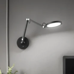 Fabas Luce Væglamper|Væglamper > Regina LED-væglampe, sort, CCT, dæmpbar, justerbar