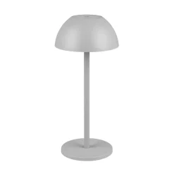Dekorationsbelysning|Terrassebelysning ^ Reality Leuchten Ricardo LED genopladelig bordlampe, grå, højde 30 cm, plast