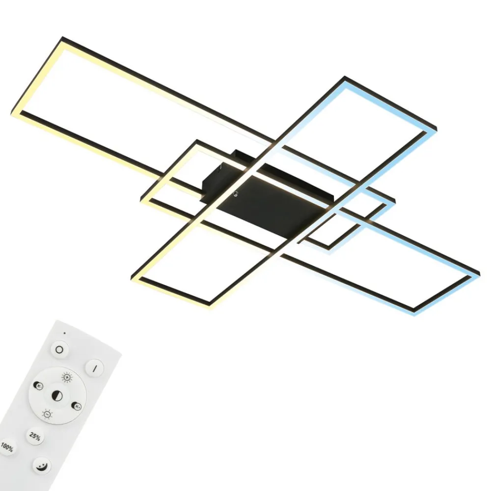 Briloner Gang|Loftlamper > Roami loftlampe, 104x71cm, sort, CCT, fjernbetjening