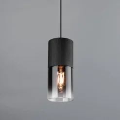 Skinnesystem ^ Trio Lighting Robin hængelampe til DUOline, sort/røggrå