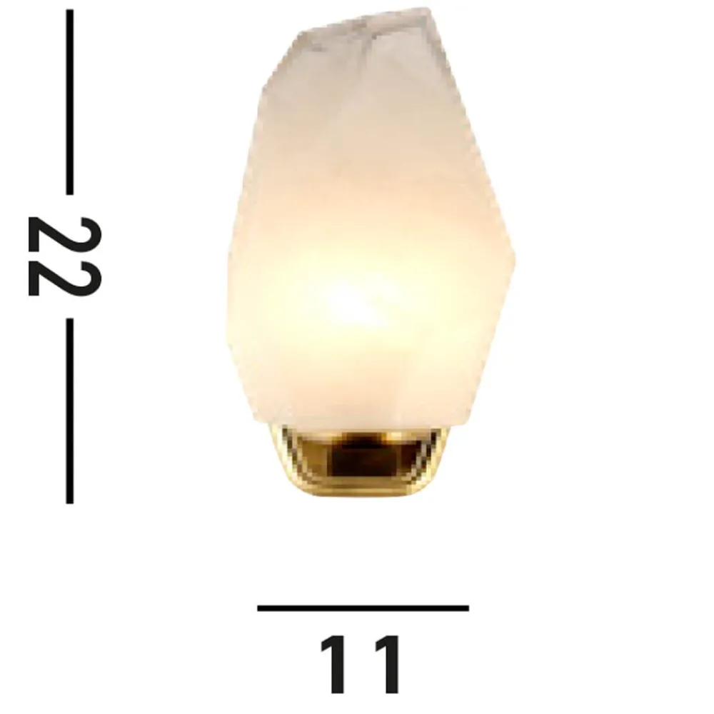 Searchlight Væg- Og Spejllamper|Væglamper > Rocky væglampe, 1 lyskilde, messingfarvet, stål, glas, IP44