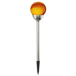 STAR TRADING Dekorationsbelysning|Solcellelamper > Roma solcelle-jordspydslampe ravfarvet LED