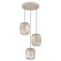 EGLO Pendellamper > Romazzina hængelampe, Ø 46 cm, sandfarvet, 3 lyskilder, stål