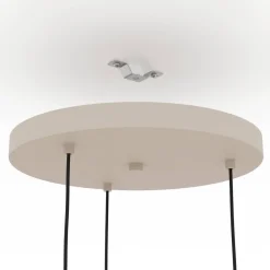 EGLO Pendellamper > Romazzina hængelampe, Ø 46 cm, sandfarvet, 3 lyskilder, stål