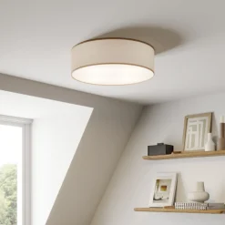 TK Lighting Loftlamper|Pendellamper > Rondo loftlampe, beige, metal, Ø 45 cm, E27