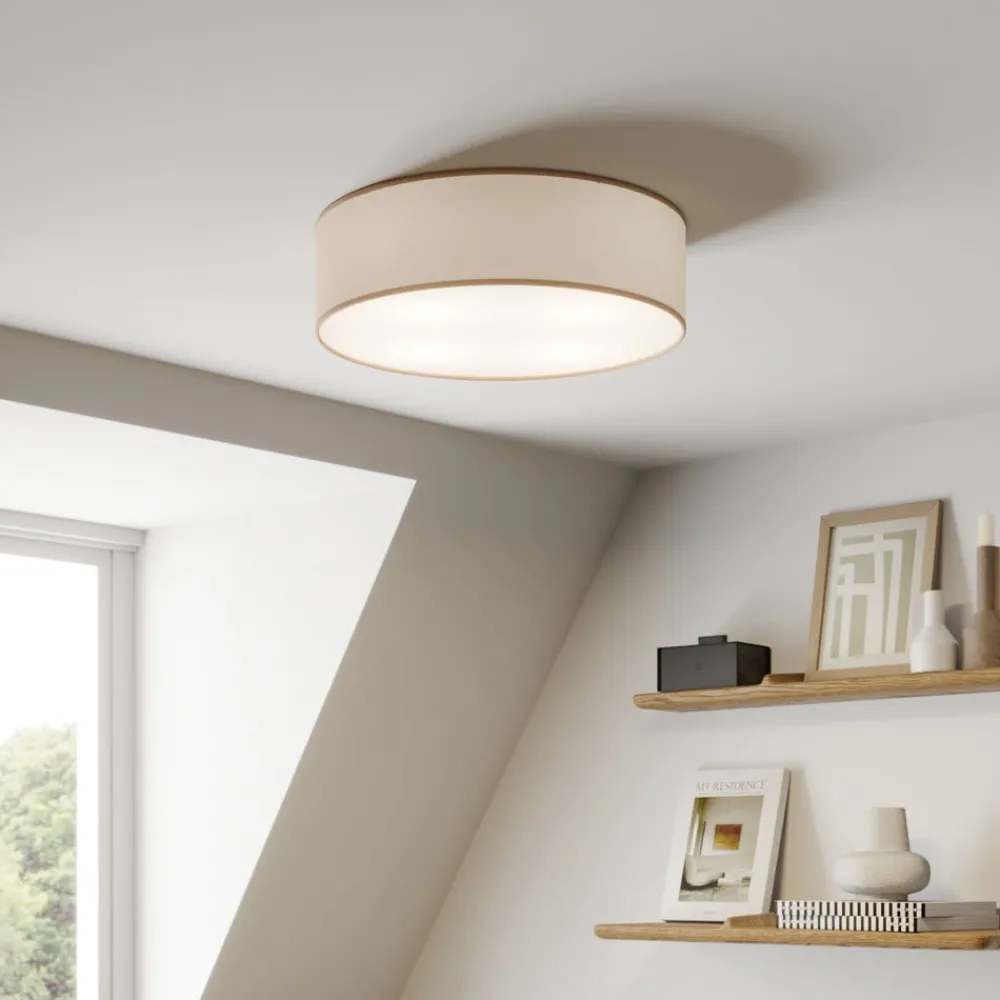 TK Lighting Loftlamper|Pendellamper > Rondo loftlampe, beige, metal, Ø 45 cm, E27
