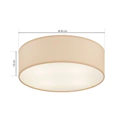TK Lighting Loftlamper|Pendellamper > Rondo loftlampe, beige, metal, Ø 45 cm, E27