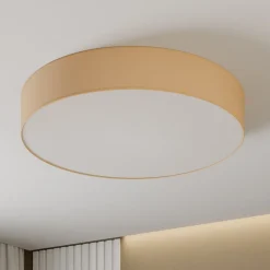 Loftlamper|Loftlamper ^ TK Lighting Rondo loftslampe, beige Ø 80 cm
