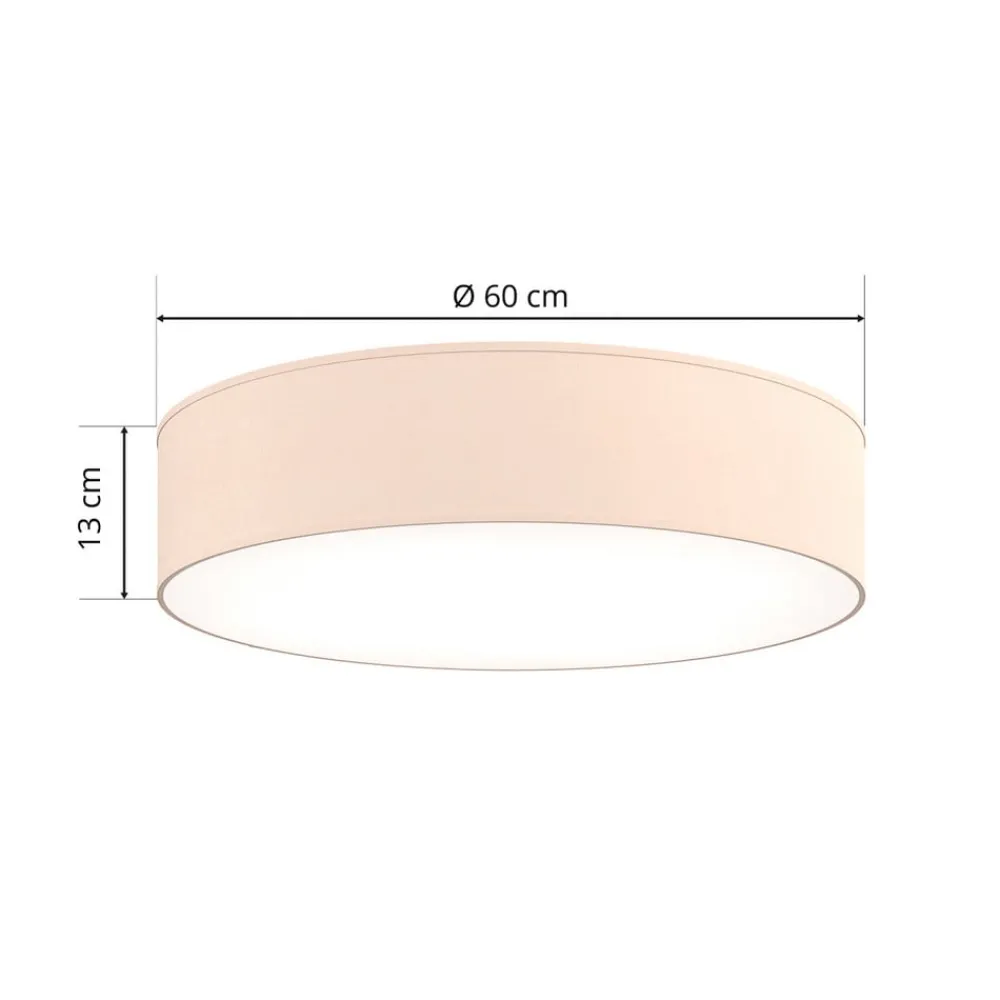 Loftlamper|Loftlamper ^ TK Lighting Rondo loftslampe, beige, Ø 60 cm