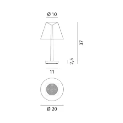 Bordlamper ^ Rotaliana Dina T1 LED-bordlampe, hvid/hvid