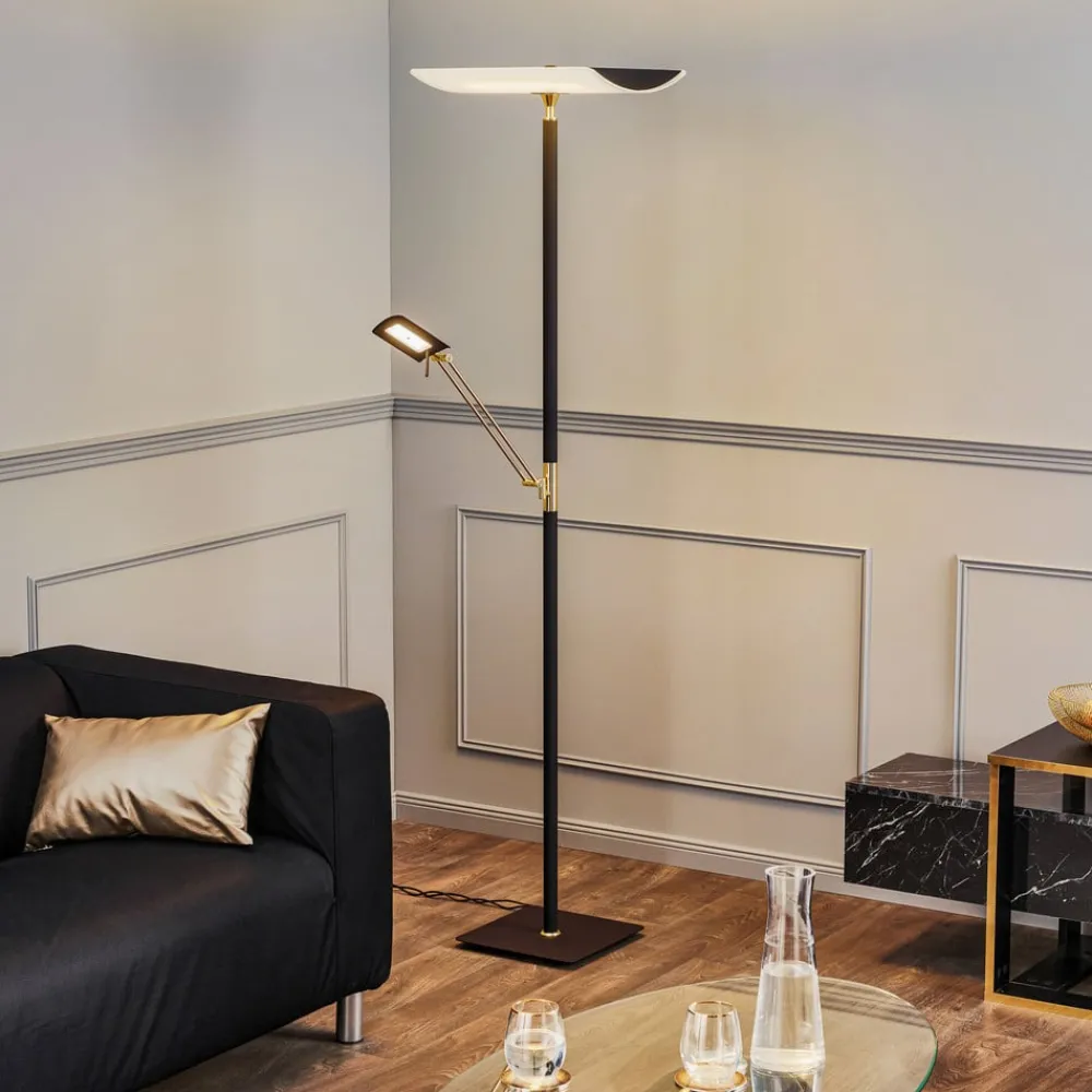 Rothfels Gulvlamper > Charlin LED-uplight sort messing