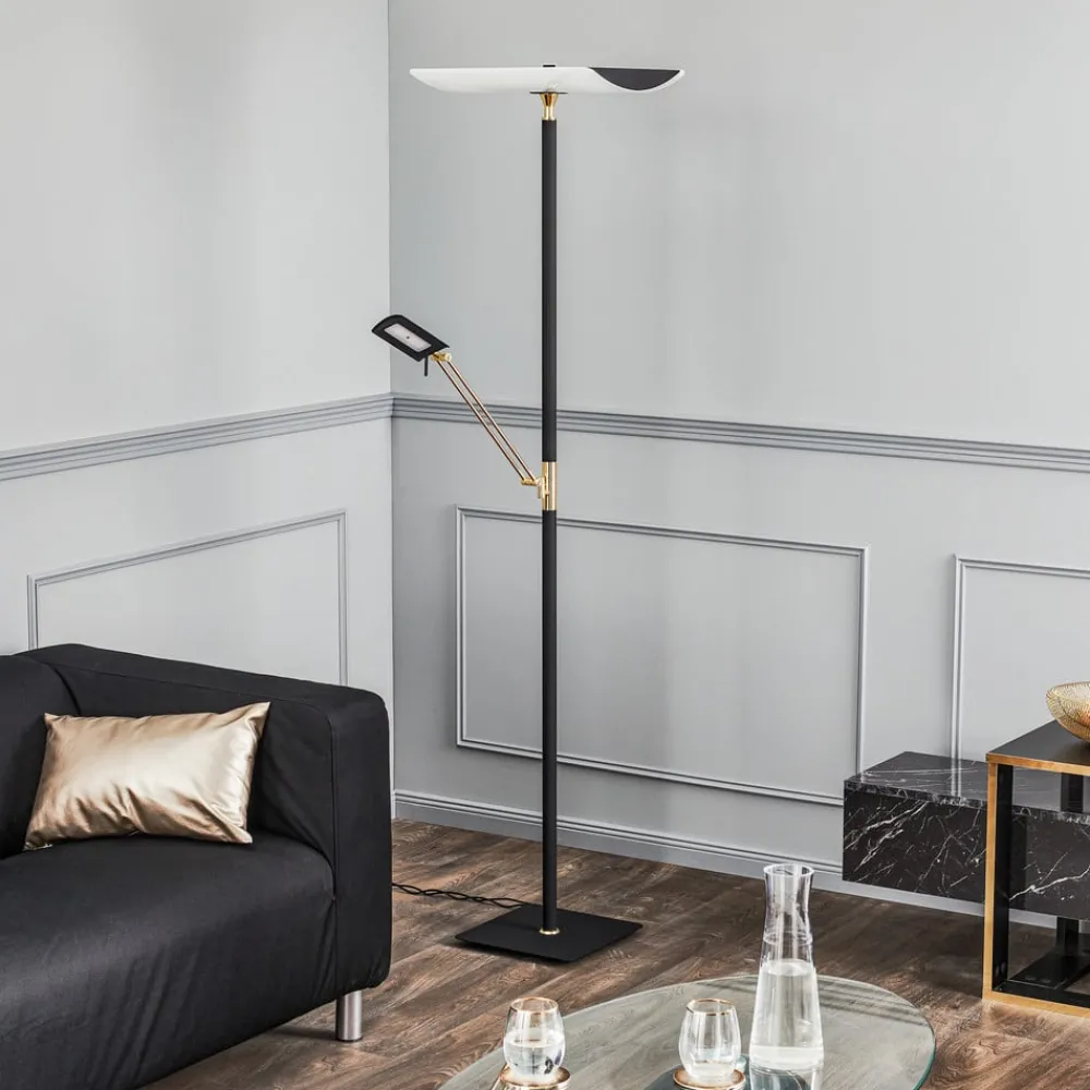 Rothfels Gulvlamper > Charlin LED-uplight sort messing